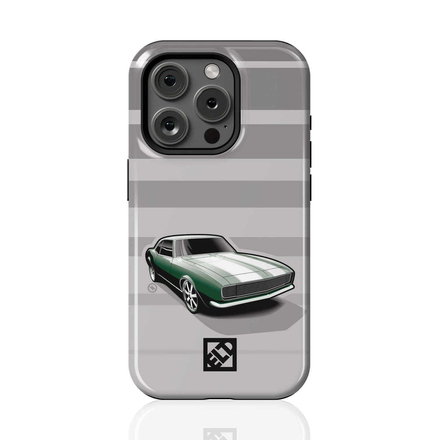 Green Camaro Z28 Illustration for iPhone 15 Series Phone Cases | ELD