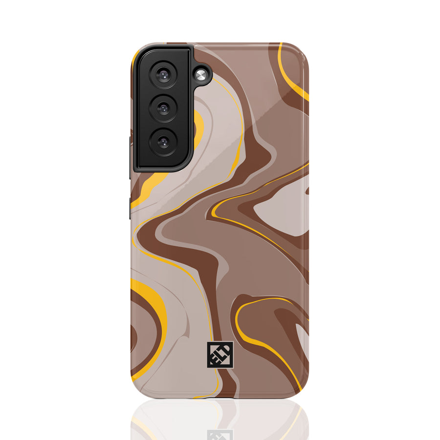 Brown and Yellow Swirl Phone Case