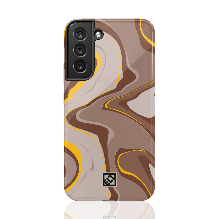 Brown and Yellow Swirl Phone Case