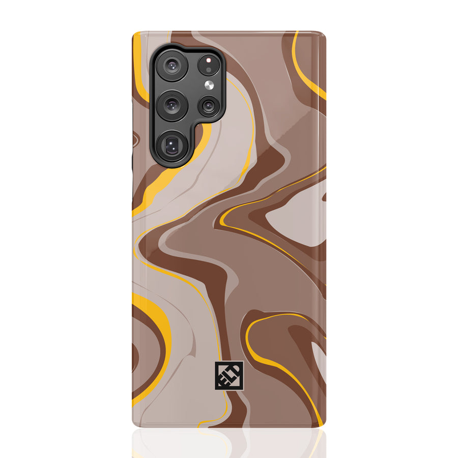 Brown and Yellow Swirl Phone Case