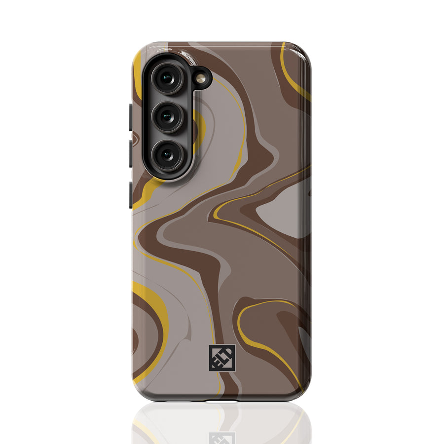 Brown and Yellow Swirl Phone Case