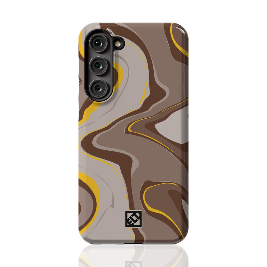 Brown and Yellow Swirl Phone Case