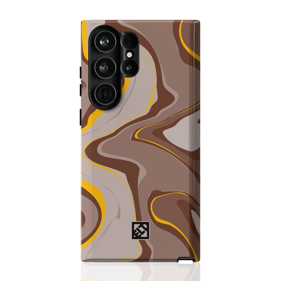 Brown and Yellow Swirl Phone Case