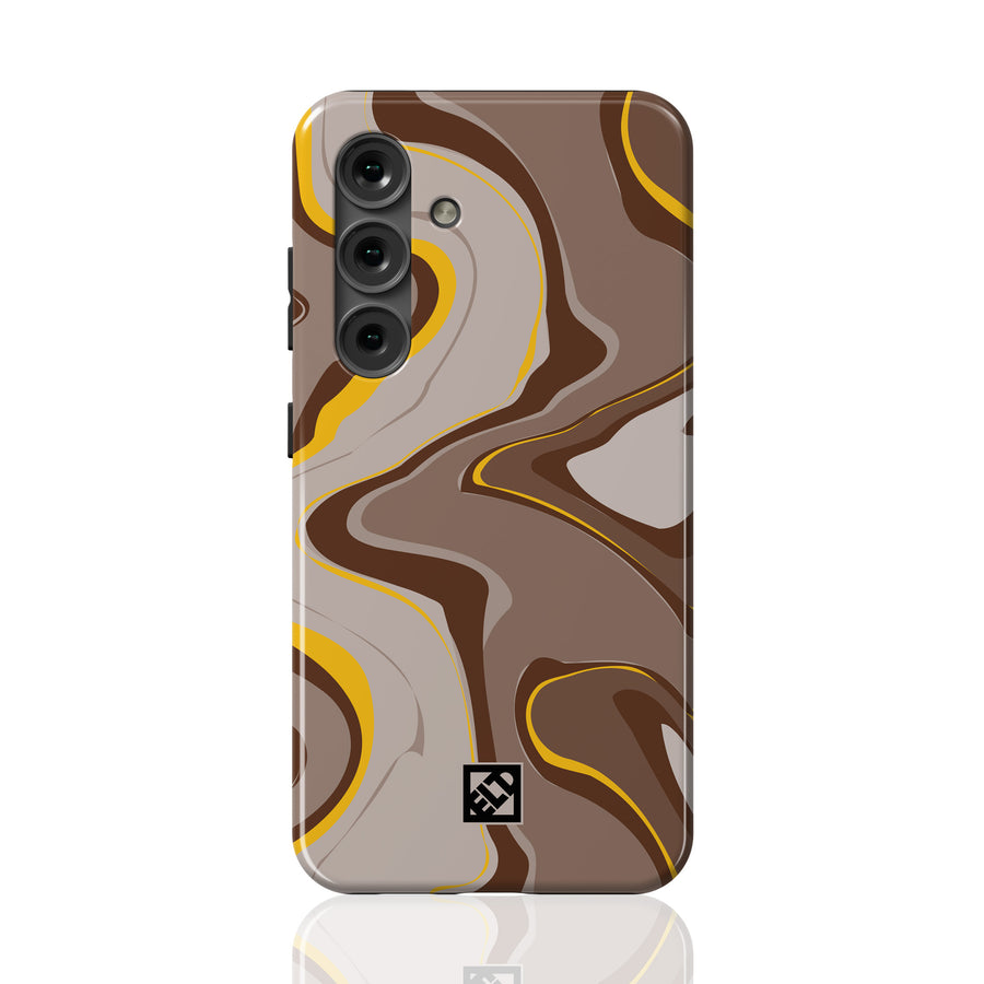Brown and Yellow Swirl Phone Case