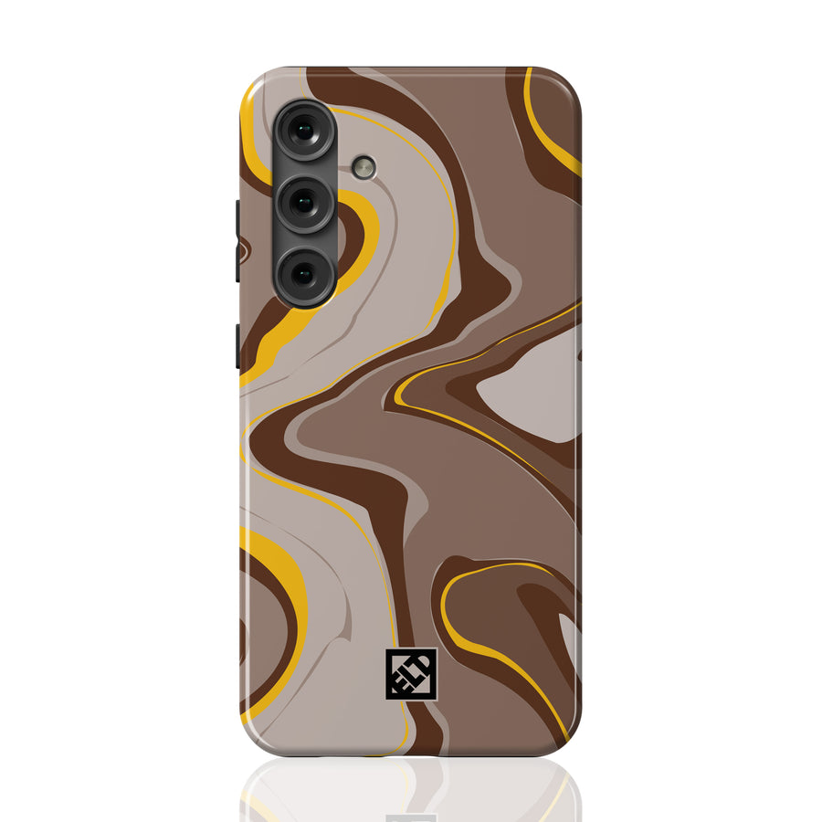 Brown and Yellow Swirl Phone Case