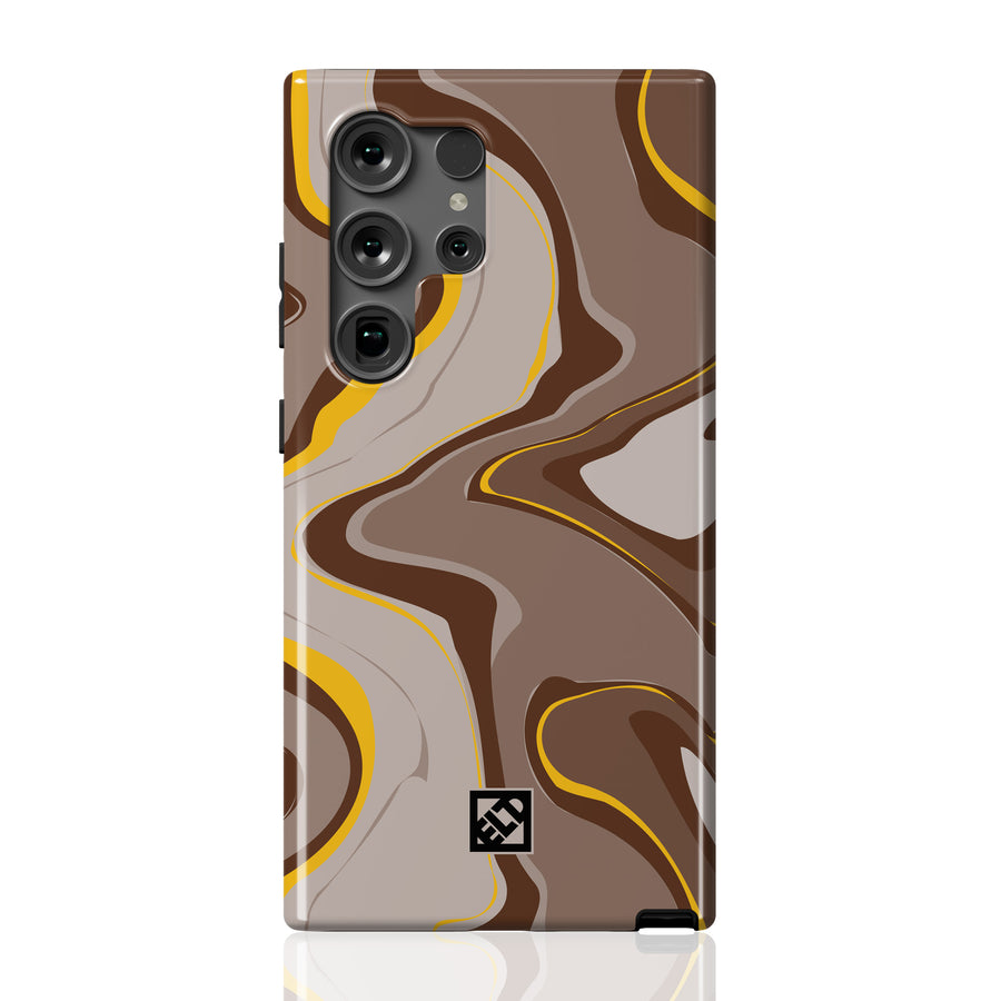 Brown and Yellow Swirl Phone Case
