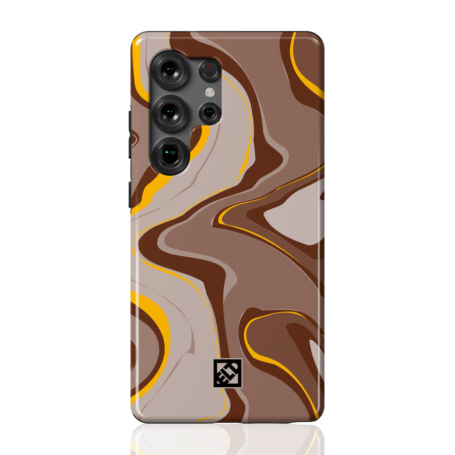 Brown and Yellow Swirl Phone Case