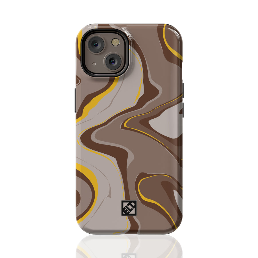 Brown and Yellow Swirl Phone Case