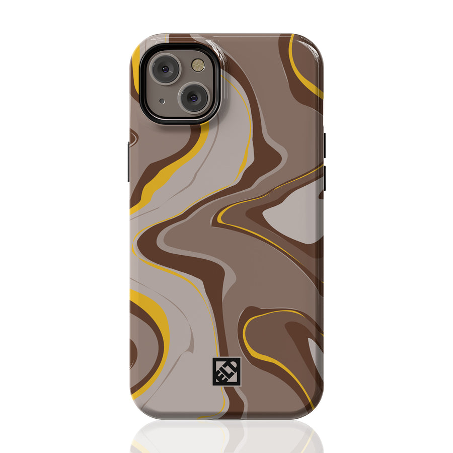 Brown and Yellow Swirl Phone Case