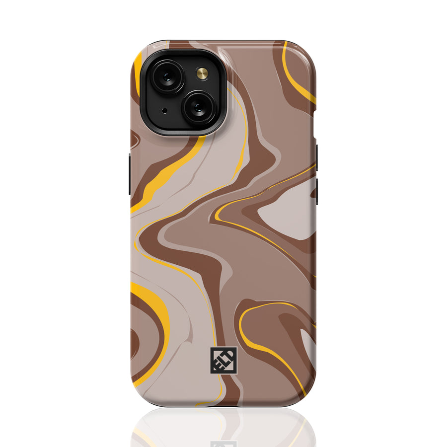 Brown and Yellow Swirl Phone Case
