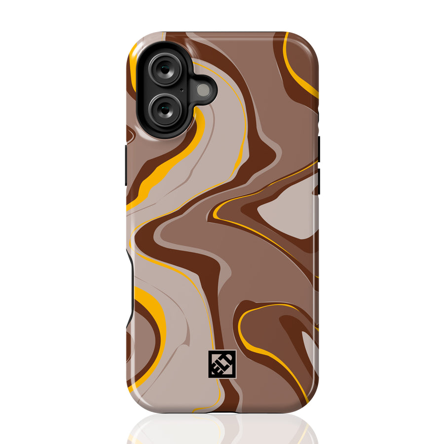 Brown and Yellow Swirl Phone Case