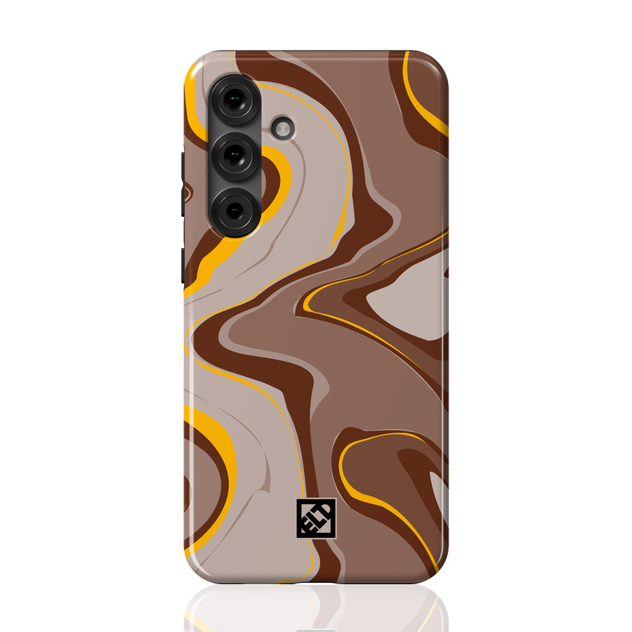 Brown and Yellow Swirl Phone Case