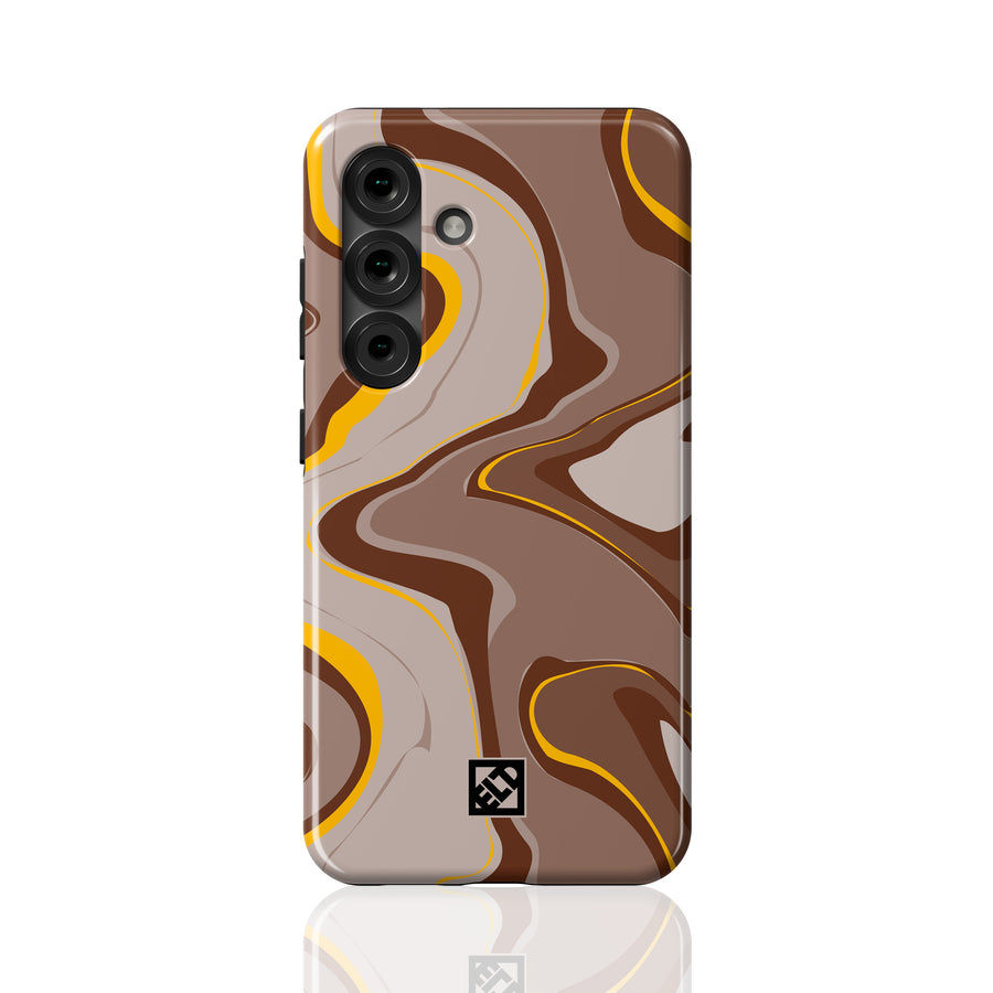 Brown and Yellow Swirl Phone Case