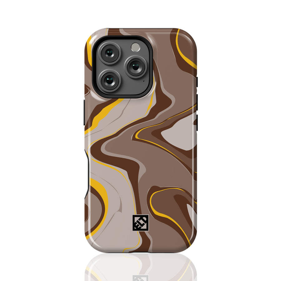 Brown and Yellow Swirl Phone Case