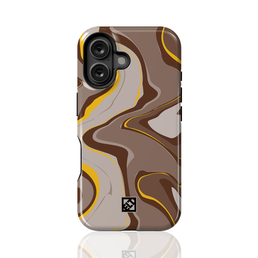 Brown and Yellow Swirl Phone Case