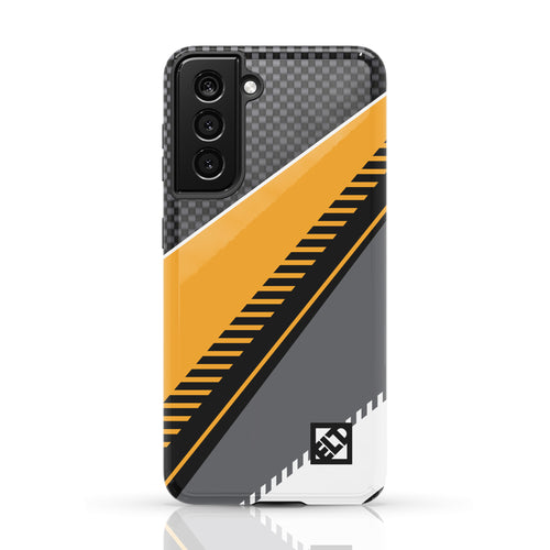 Carbon Shear Orange Galaxy S21 Series Phone Cases | ELD