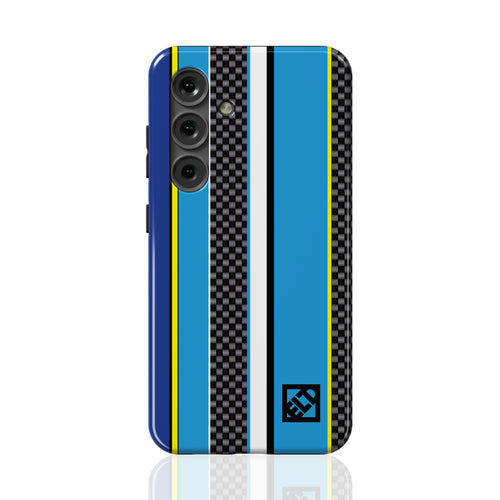 Carbon Stripe Blue Galaxy S24 Series Phone Cases | ELD