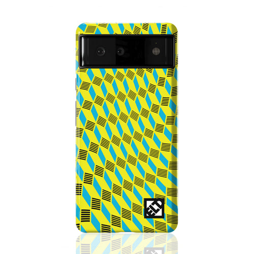 Geo Trip Yellow & Blue Pixel 6 Series Phone Cases | ELD