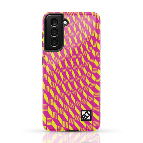 Geo Trip Magenta & Yellow Galaxy S21 Series Phone Cases | ELD