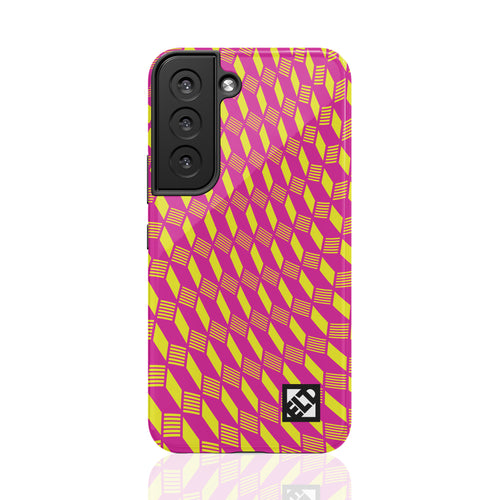 Geo Trip Magenta & Yellow Galaxy S22 Series Phone Cases | ELD