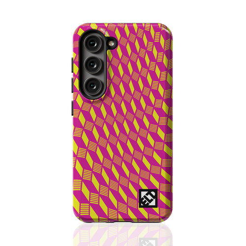 Geo Trip Magenta & Yellow Galaxy S23 Series Phone Cases | ELD