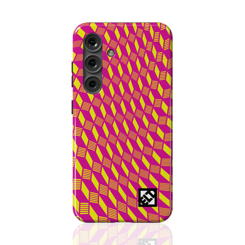 Geo Trip Magenta & Yellow Galaxy S24 Series Phone Cases | ELD