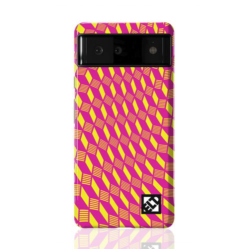 Geo Trip Magenta & Yellow Pixel 6 Series Phone Cases | ELD