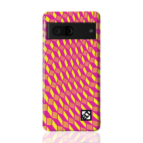 Geo Trip Magenta & Yellow Pixel 7 Phone Cases | ELD