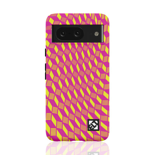 Geo Trip Magenta & Yellow Pixel 8 Phone Cases | ELD