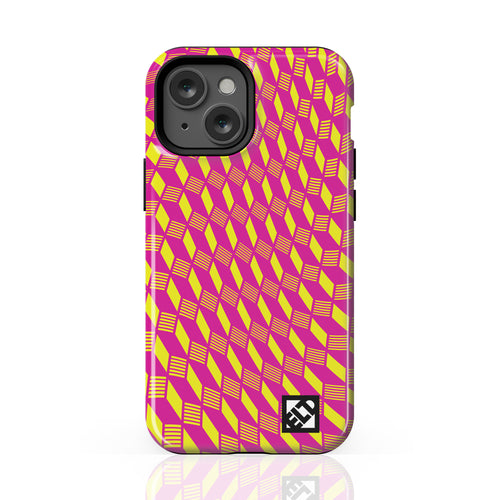 Geo Trip Magenta & Yellow iPhone 13 Series Phone Cases | ELD