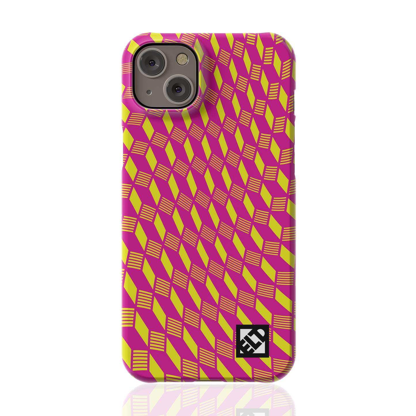 Geo Trip Magenta & Yellow iPhone 14 Series Phone Cases | ELD