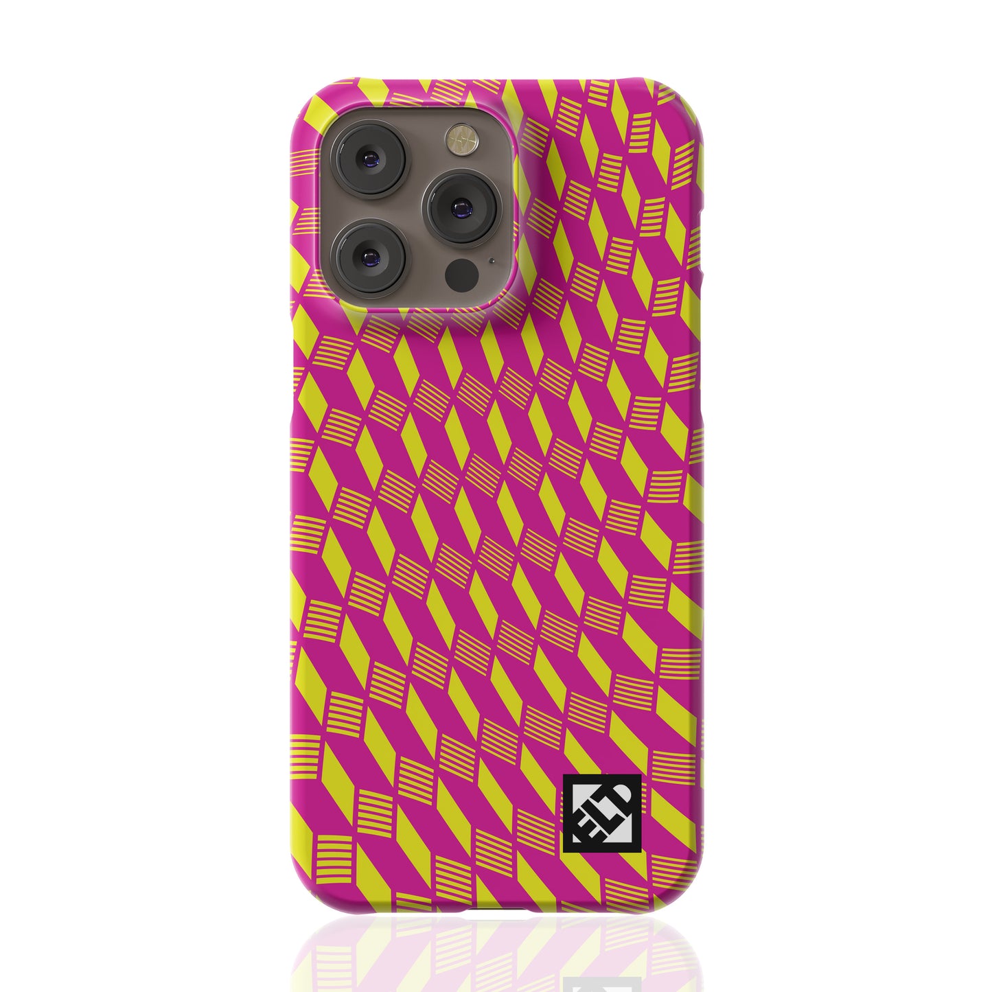 Geo Trip Magenta & Yellow iPhone 14 Series Phone Cases | ELD