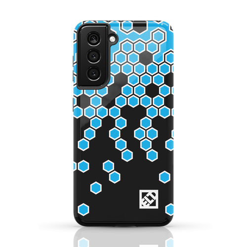 Hex Blue Fade to Black Galaxy S21 Series Phone Cases | ELD