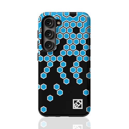 Hex Blue Fade to Black Galaxy S23 Series Phone Cases | ELD