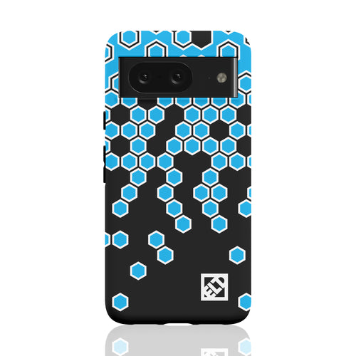 Hex Blue Fade To Black Pixel 8 Phone Cases | ELD