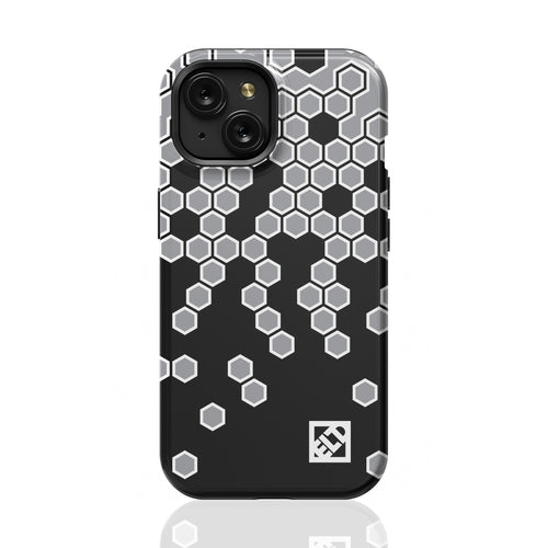 Hex Gray Fade to Black iPhone 15 Series Phone Cases | ELD