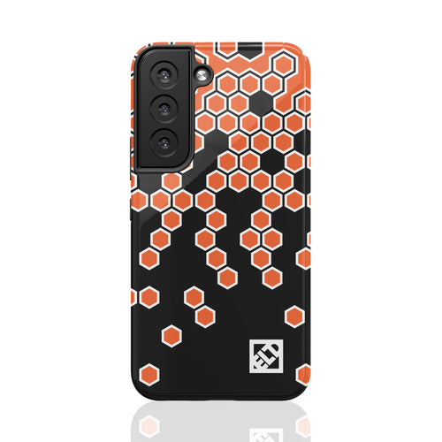 Hex Orange Fade to Black Galaxy S22 Series Phone Cases | ELD