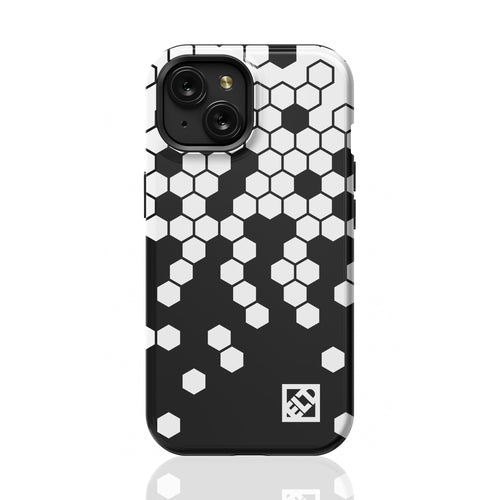 Hex White Fade to Black iPhone 15 Series Phone Cases | ELD