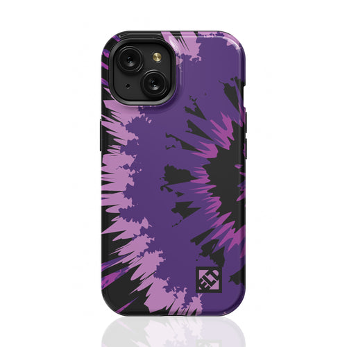 Purple Tie Dye iPhone 15 Series Phone Cases | ELD